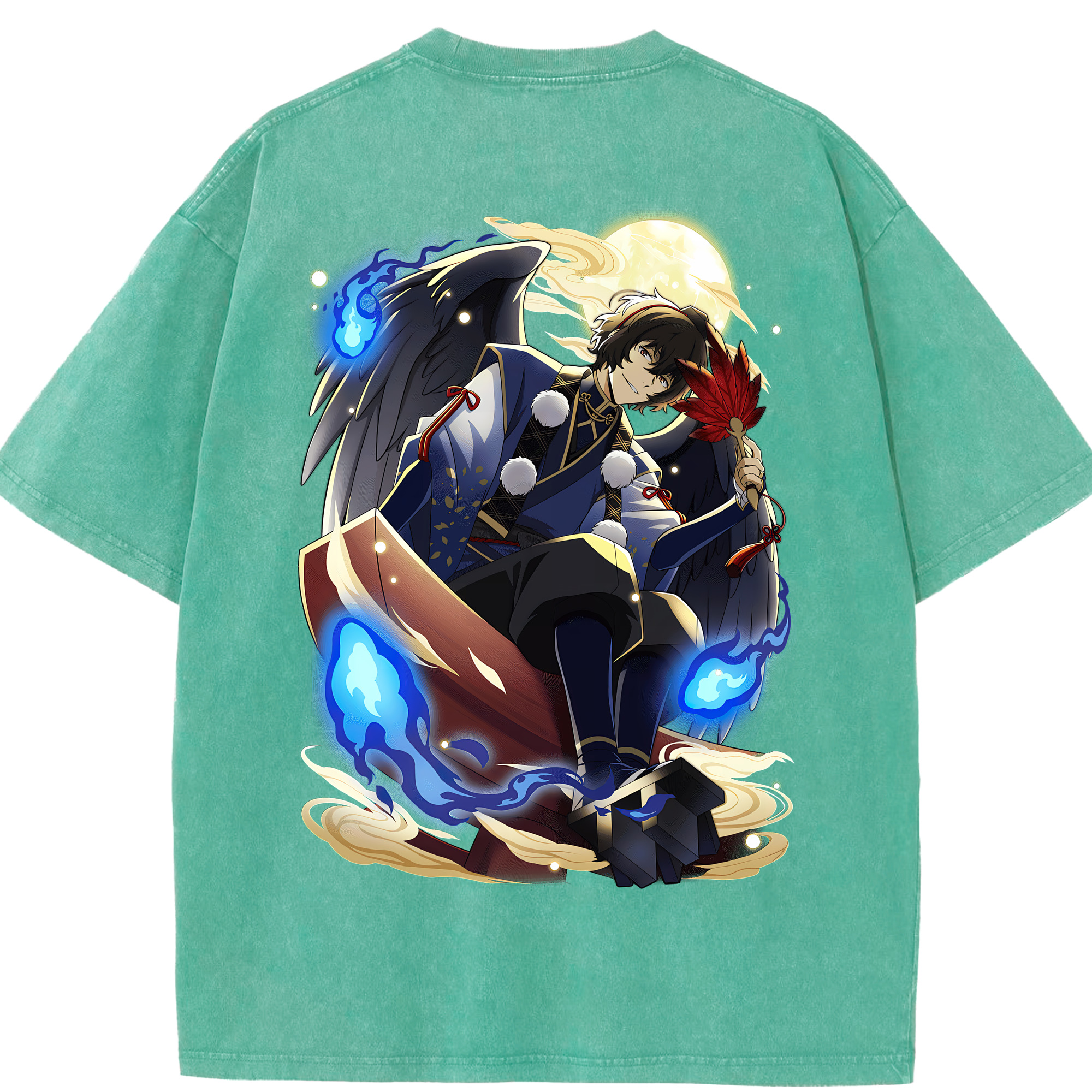 （画像用） 文豪ストレイドッグス Bungo Stray Dogs 綿100% ヴィンテージ風 半袖Tシャツ（背面プリント）